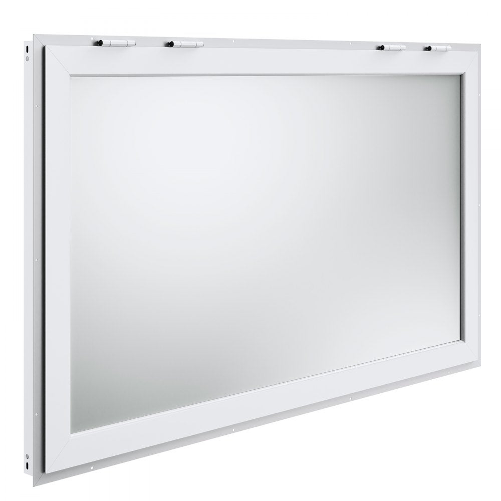VEVOR Concession Window 60"x36", Aluminum Alloy Food Truck Service Window with Awning Door & Drag Hook, Up to 85 Degrees Stand Serving Window for Food Trucks Concession Trailers, Glass Not Included 
