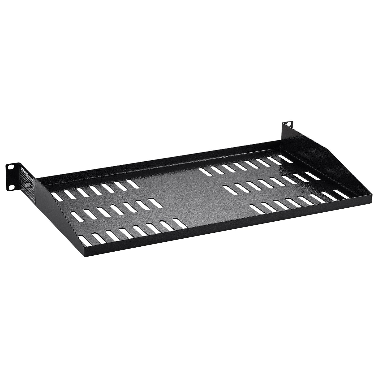 VEVOR 2PCS 1U Server Rack Shelf 10"/254 mm Depth Vented Rack Mount Shelf Tray 