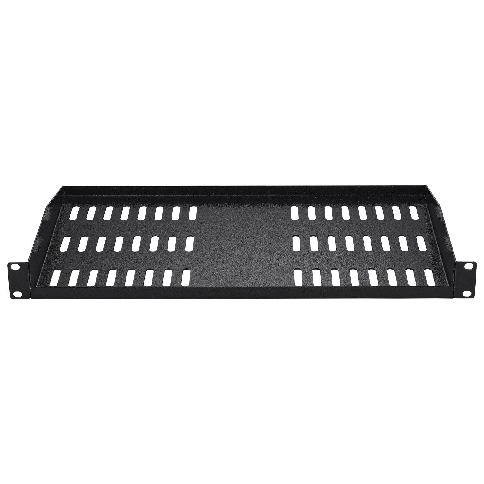 VEVOR 2PCS 1U Server Rack Shelf 10"/254 mm Depth Vented Rack Mount Shelf Tray 