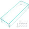 VEVOR Fire Pit Wind Guard, 35.5 x 11.5 x 6 inch Glass Flame Guard, Oblong Glass Shield, 0.3