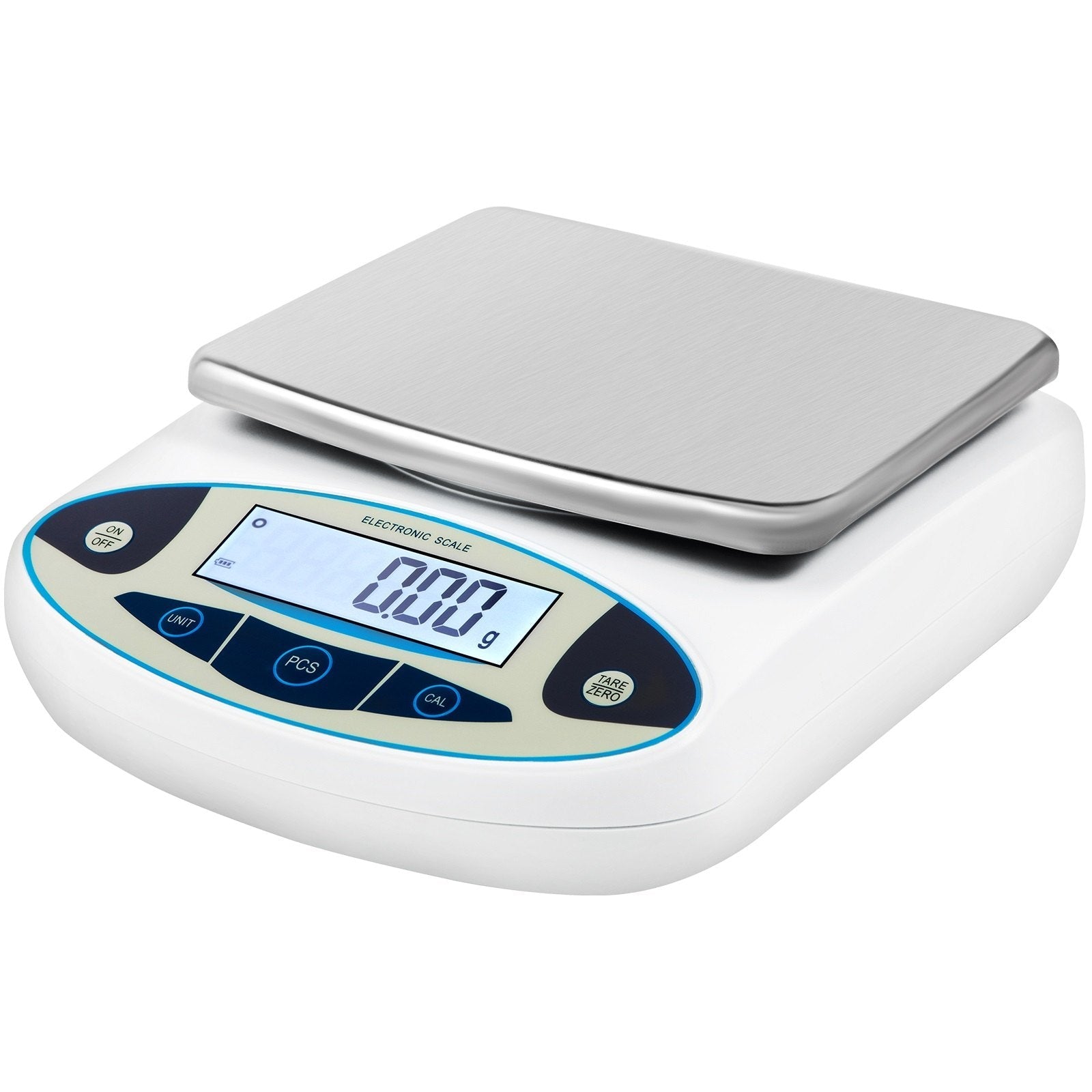VEVOR Analytical Balance, 5000g x 0.01g Accuracy Lab Scale, High Precision Electronic Analytical Balance, 13 Units Conversion, Counting Function, LCD Display, for Lab University Jewelry (5000g, 0.01g) 