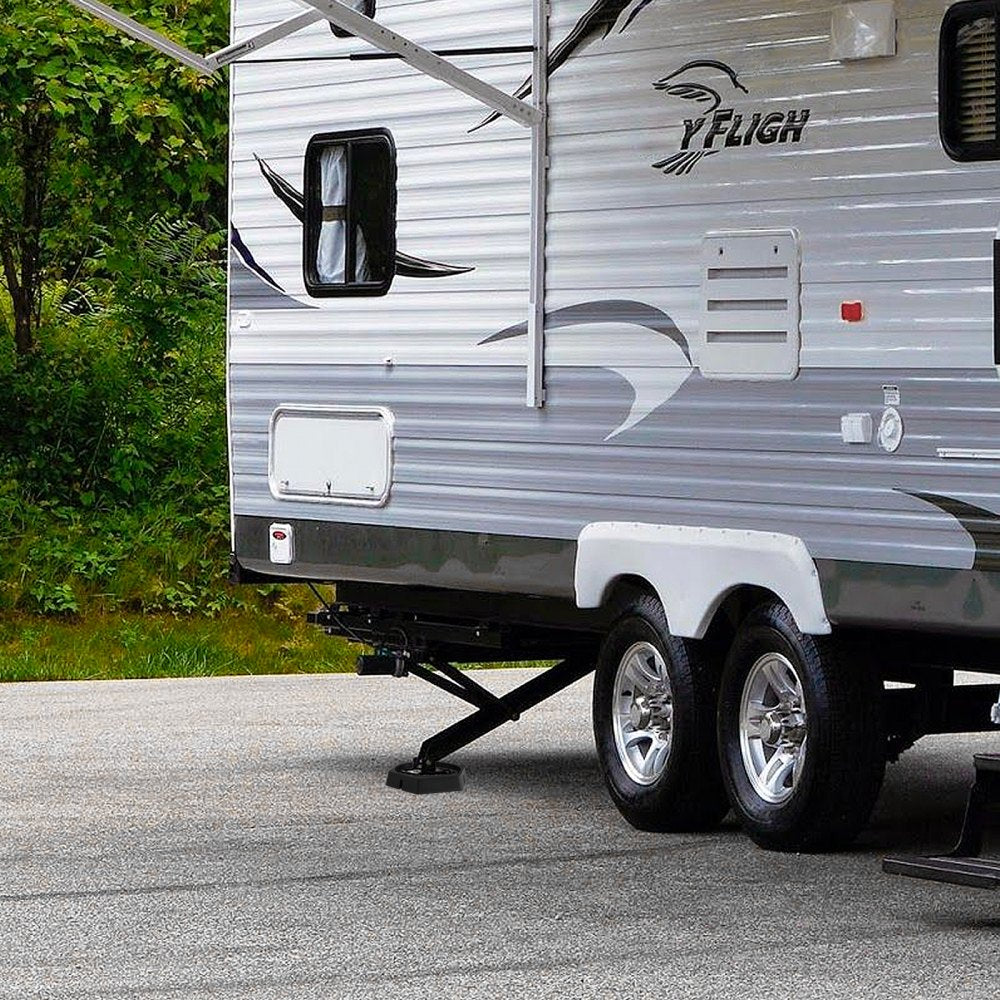 VEVOR RV Leveling Pads, 9 Inch Round Landing Feet, Permanent Attached Jack Stabilizers, Rubber Jack Pads, 5000 lbs Capacity per RV Jack Pad, 5th Wheels, Travel Trailers, Class A/C Motorhomes (6-Pack) 