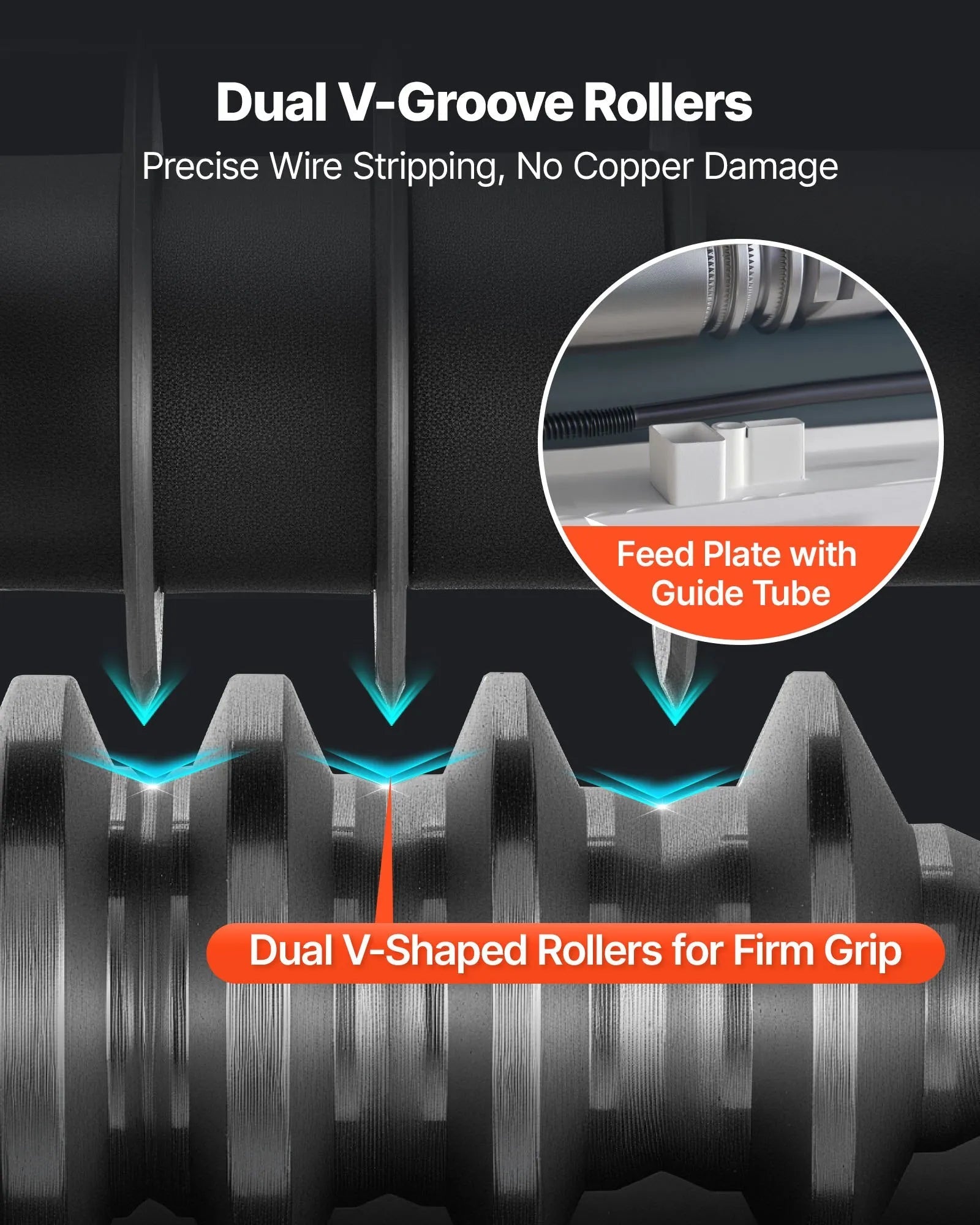 VEVOR Electric Wire Stripper Machine, 0.06-1.57 in, 11 Channel Automatic Copper Cable Stripper, 370W Wire Stripper Tool with Manual Hand Crank Mode, Emergency Stop Button, for Scrap Copper Recycling 