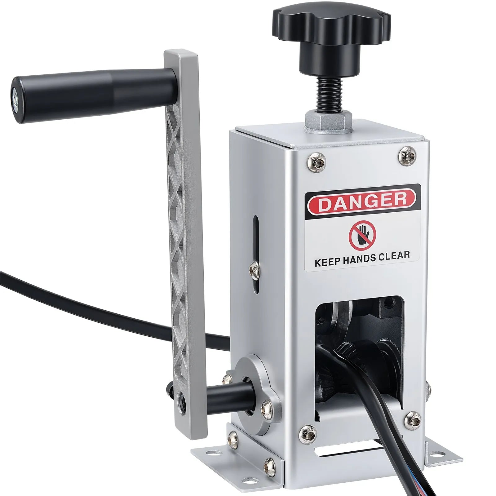 VEVOR Manual Wire Stripper Machine, 0.06-1.18 in, Copper Cable Stripper Tool, Hand Crank or Drill Powered Modes, Heavy-Duty Q235 Frame Wire Stripping Machine, Easy to Use, for Scrap Copper Recycling 