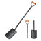 VEVOR Square Shovel, 48 in Heavy-Duty Flat Shovel, Transfer Shovels with Alloy Steel Blade and Non-Slip D-Handle, Detachable and Easy Storage, for Gardening, Construction, Digging, and Snow Shoveling