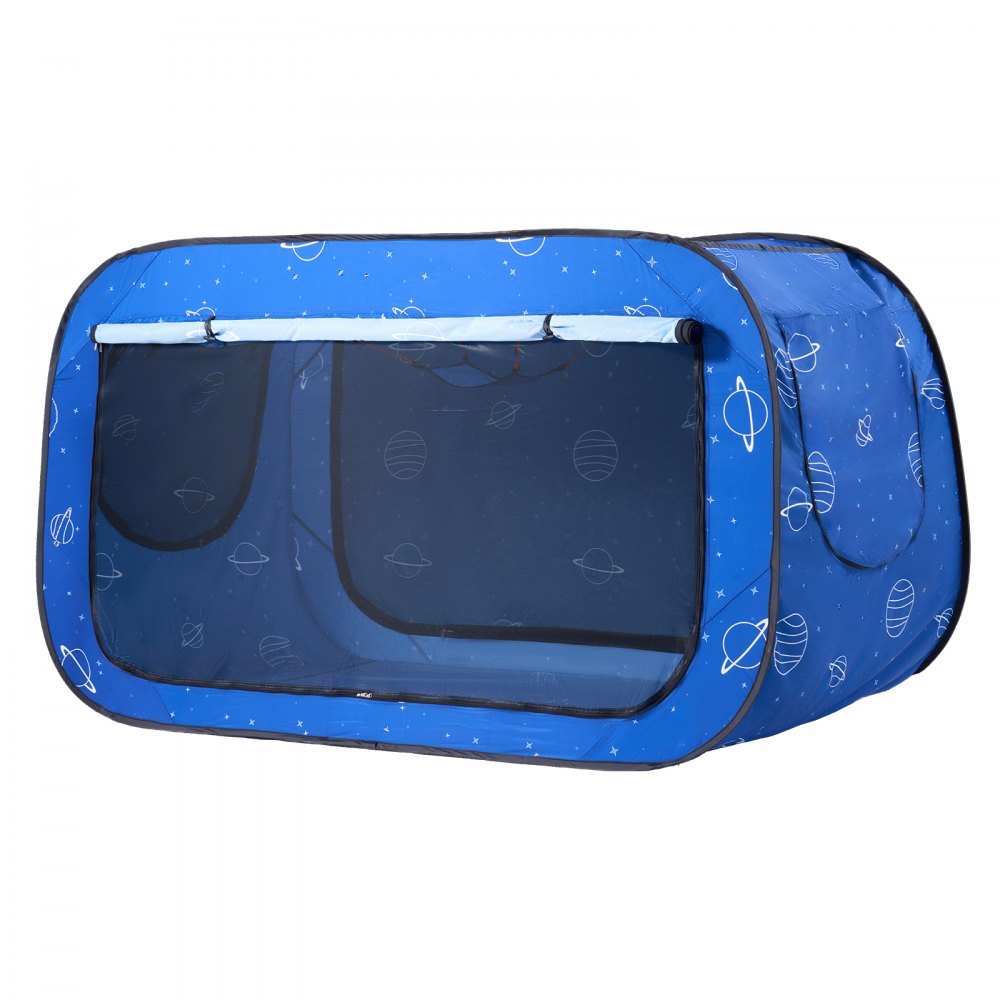 VEVOR 2 Doors Bed Tent Breathable Tent Light Blackout with 0.33 in Fiber Poles 
