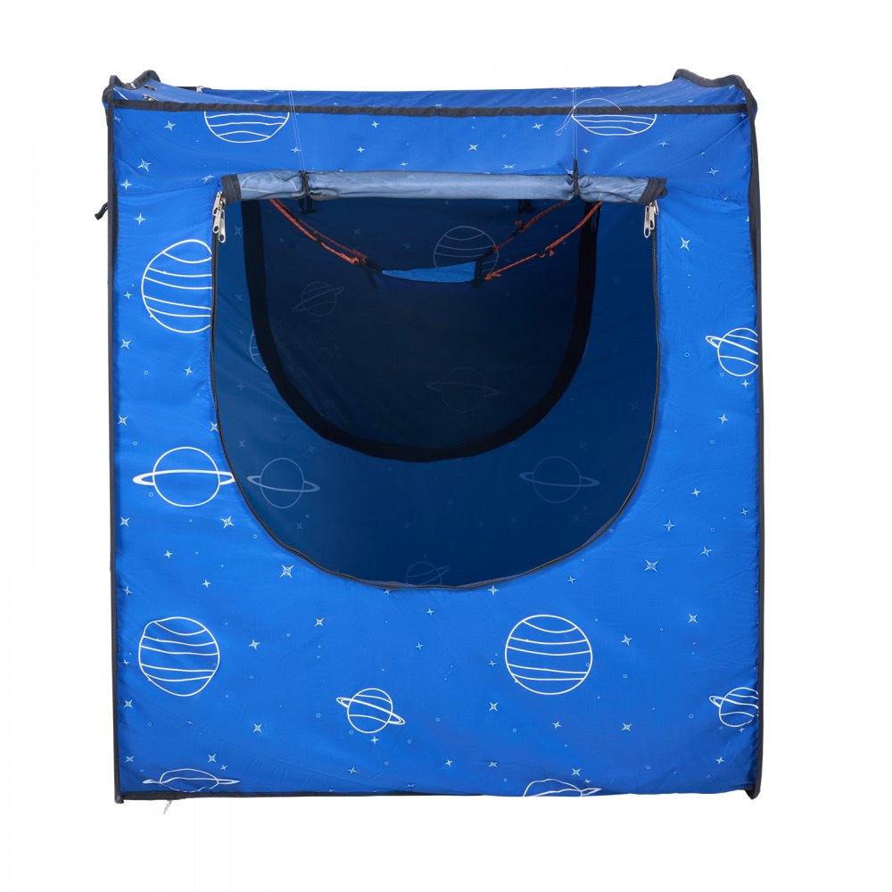 VEVOR 2 Doors Bed Tent Breathable Tent Light Blackout with 0.33 in Fiber Poles 
