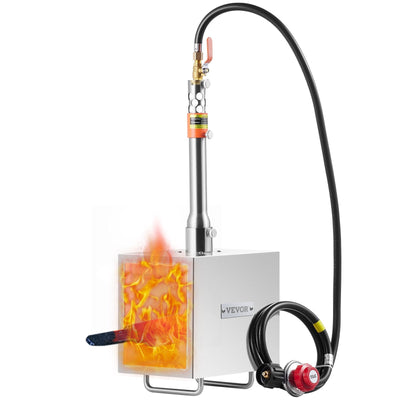 VEVOR Portable Propane Forge 1 Burner Farrier Forge 2600? Knife Metal Square 