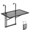 VEVOR Balcony Hanging Table 19 x 24 in Metal Patio Railing Table Adjustable