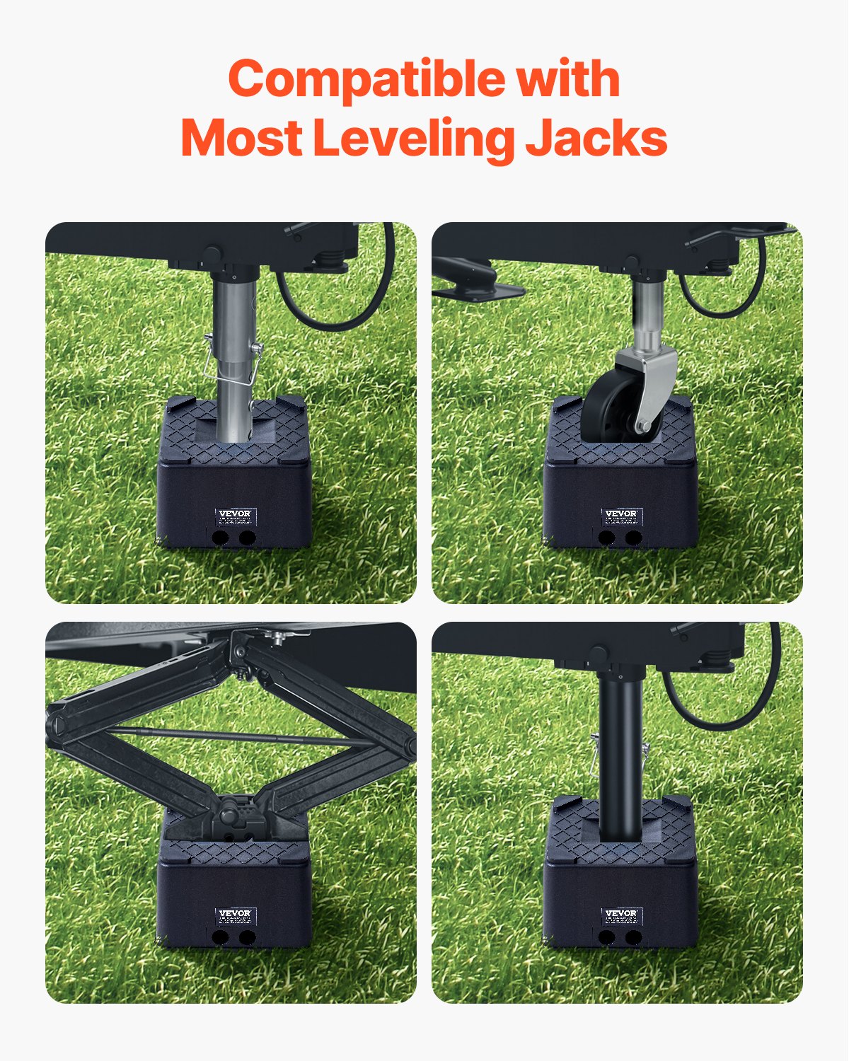 VEVOR Trailer Jack Block 6" High 6000 lbs RV Leveling Block Camper Accessories 