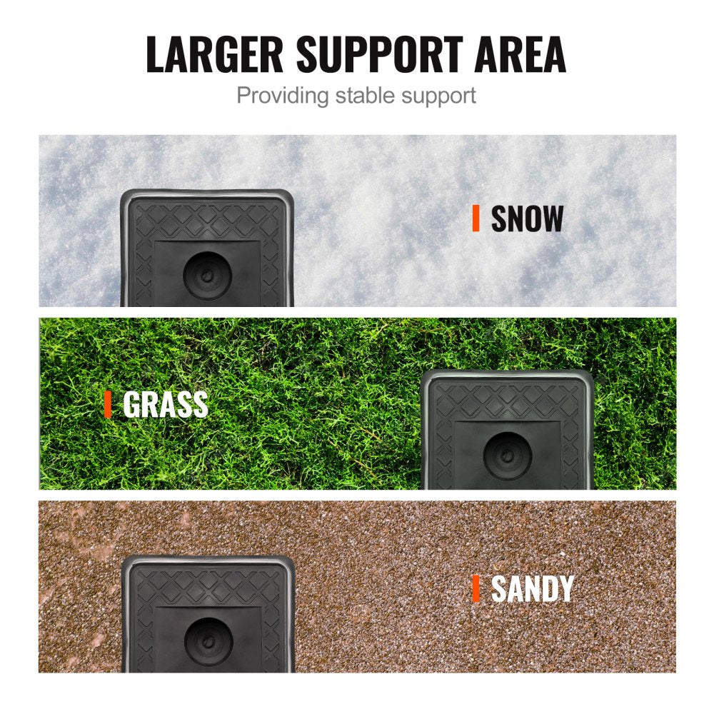 VEVOR Trailer Jack Block, 6000 lbs Capacity per RV Leveling Block, High-quality Polypropylene RV Camper Stabilizer Blocks, RV Travel Accessories Use for Any Tongue Jack, Post, Foot, 5th Wheels, 4-Pack 