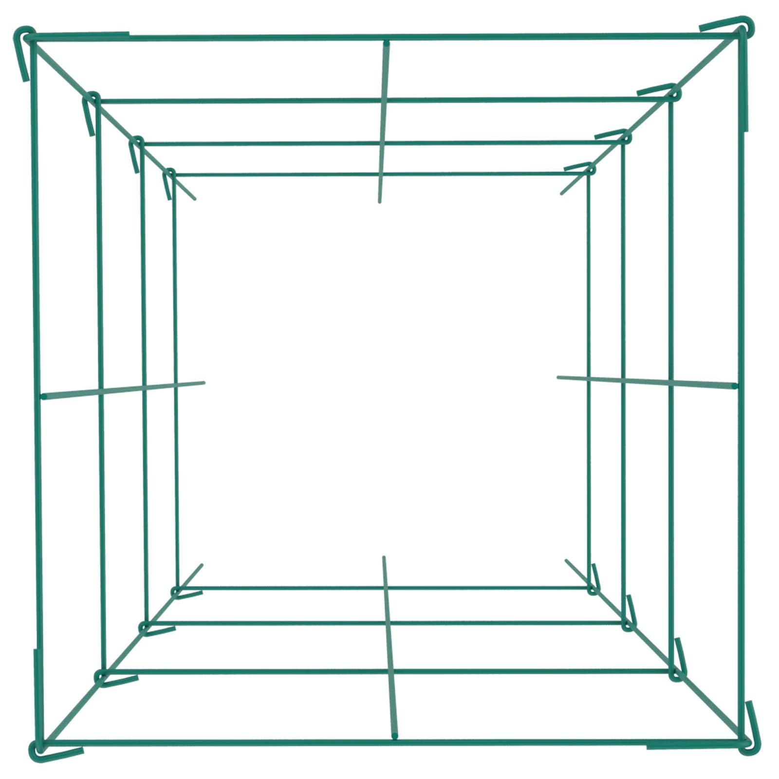 VEVOR Tomato Cages, 14.6" x 14.6" x 39.4", 6 Packs Square Plant Support Cages, Green PVC-coated Steel Tomato Towers for Climbing Vegetables, Plants, Flowers, Fruits 