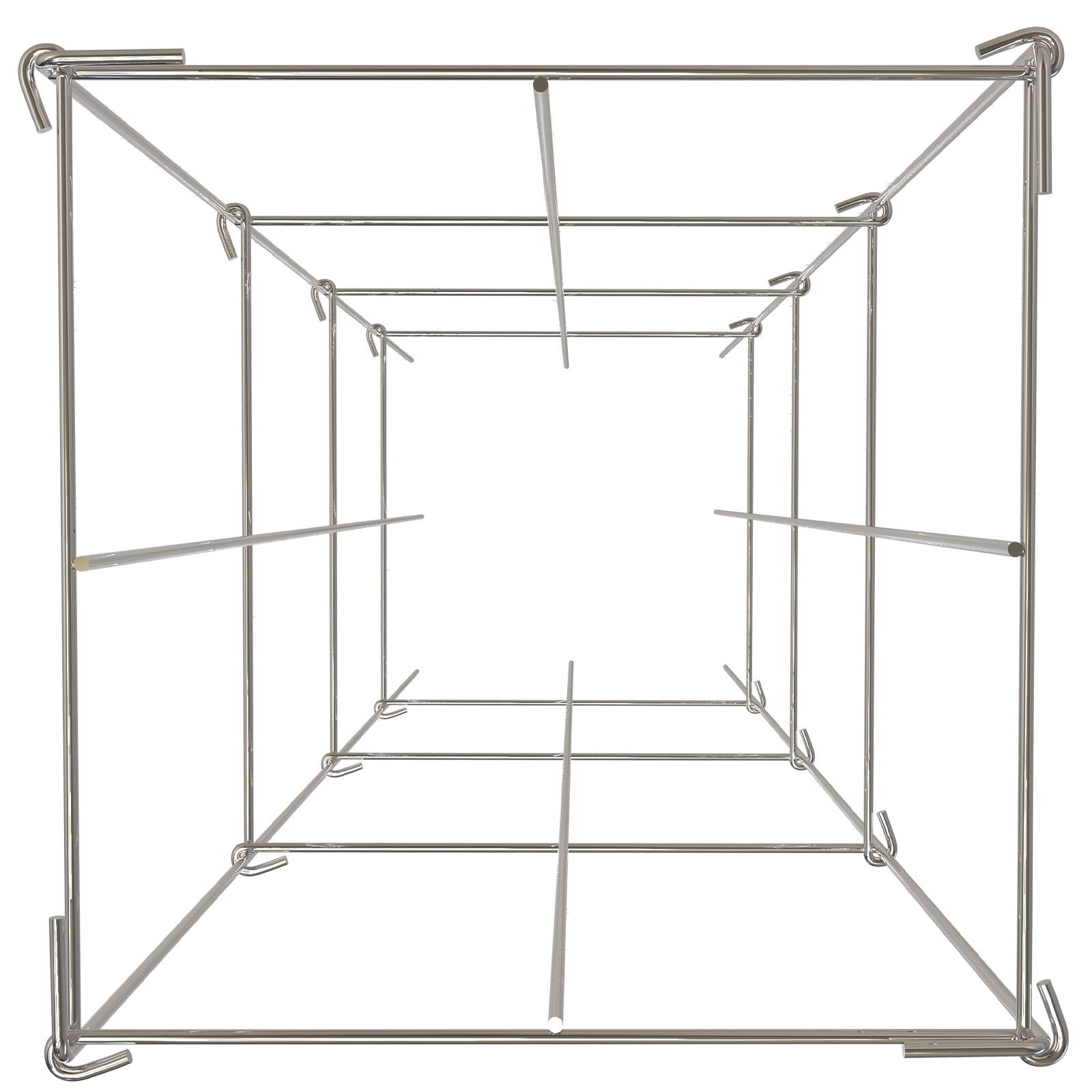 VEVOR Tomato Cages, 11.8" x 11.8" x 46.1", 5 Packs Square Plant Support Cages, Silver PVC-coated Steel Tomato Towers for Climbing Vegetables, Plants, Flowers, Fruits 