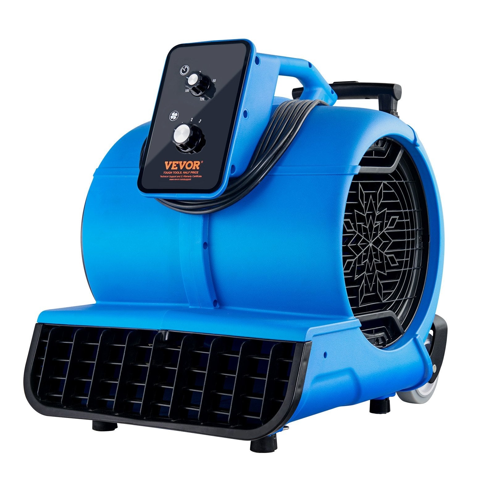 VEVOR Floor Blower 1560 RPM 4000 CFM Air Mover with 3 Blowing Angles 3-Speeds 