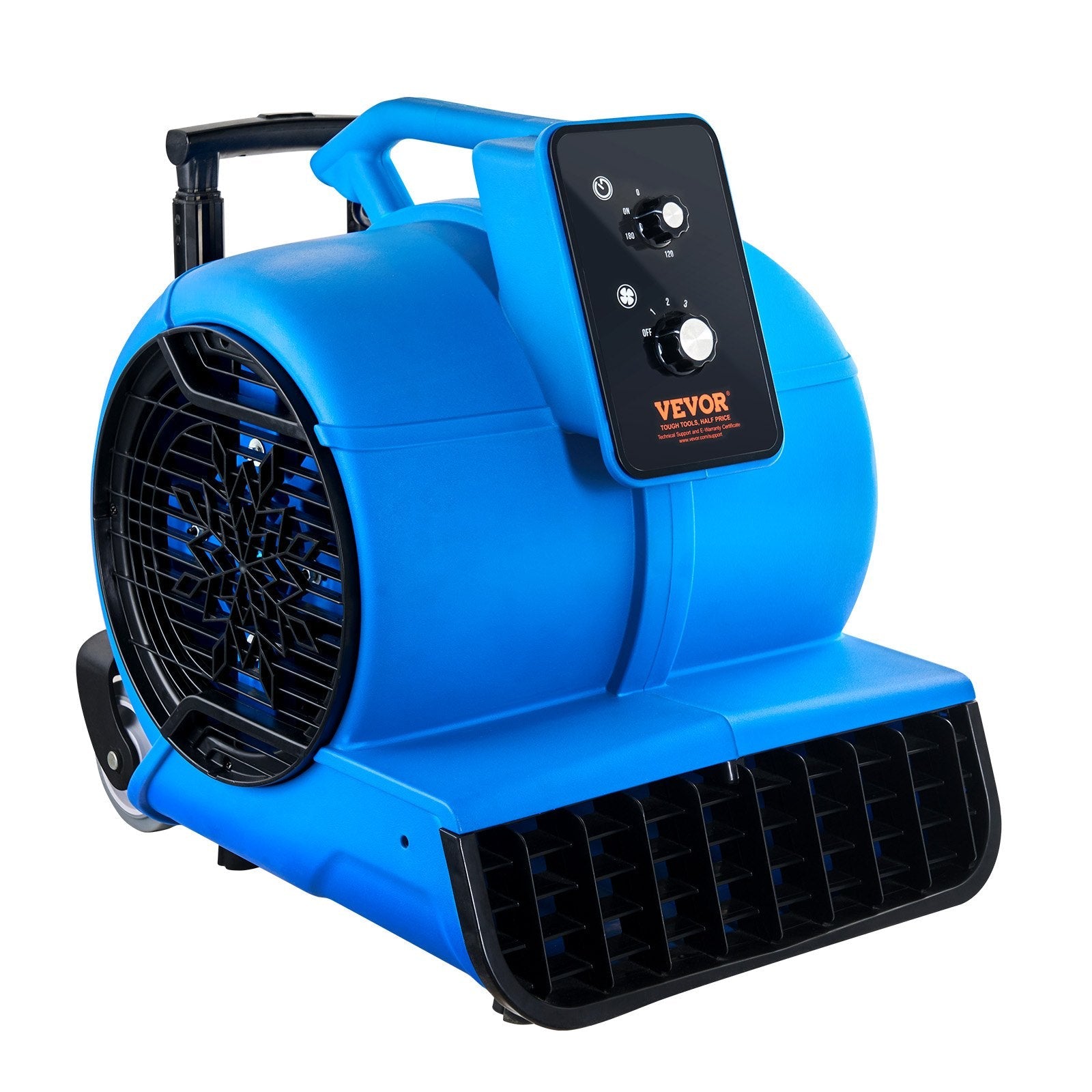 VEVOR Floor Blower 1560 RPM 4000 CFM Air Mover with 3 Blowing Angles 3-Speeds 
