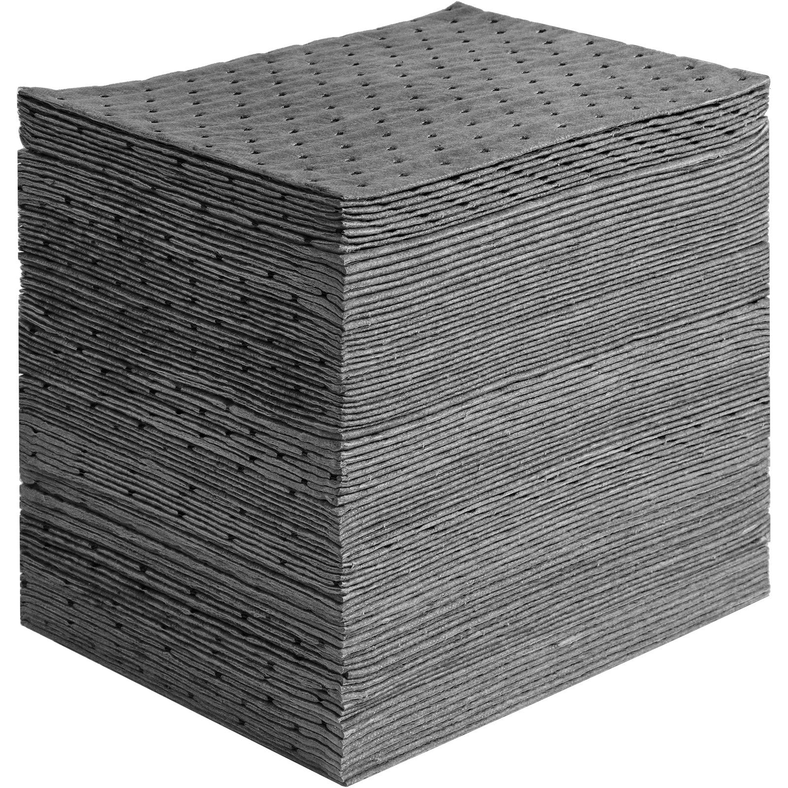 VEVOR Spill Absorbent Pads, Universal Absorbing Mat Absorbs up 12 Gal, 13" L x10" W Polypropylene Absorbent Pad for Oil, Water and Other Liquids, Pack of 100 