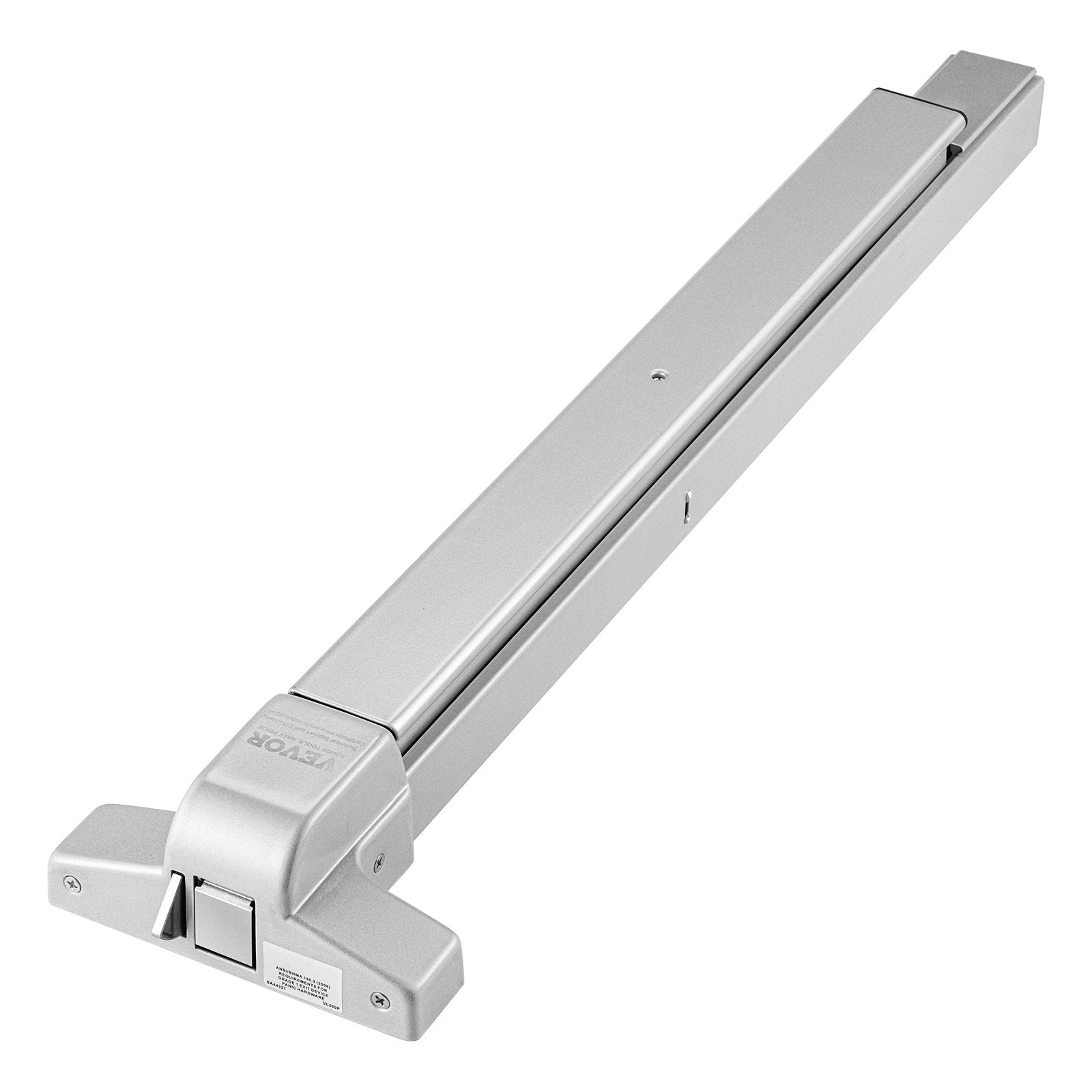 VEVOR Push Bar Door Locks, Carbon Steel Panic Bars for Exit Doors, with Exterior Lever and 3 Keys, Push Bar Panic Exit Device Door Hardware for Metal Wood Door, for Left and Right Handed Doors 