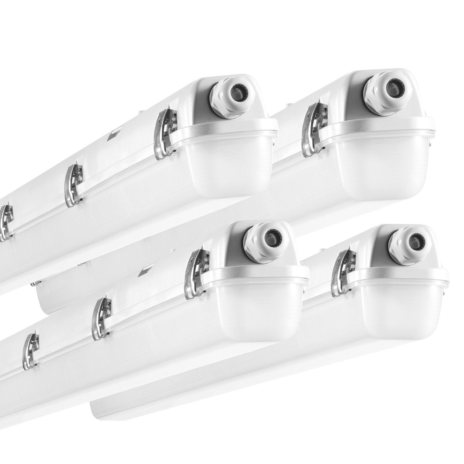 VEVOR 4PCS 4FT LED Vapor Tight Light 60W/50W/40W Selectable 5400/6400/7400LM 