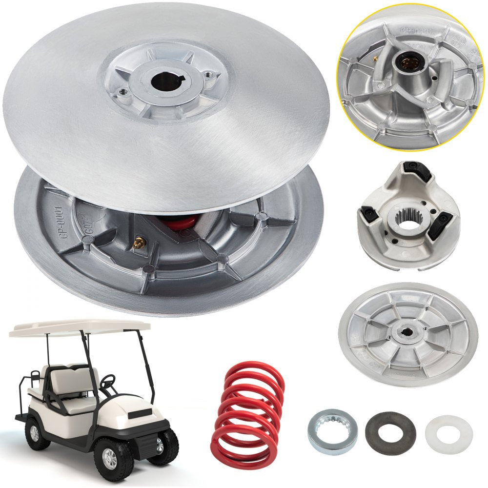 VEVOR Golf Cart Secondary Driven Power Clutch Kit Metal Surface Drive Clutch 1985-2007 Driven Clutch Kit Compatible with Yamaha Low End G2-G28 Golf Cart (with Spring) 