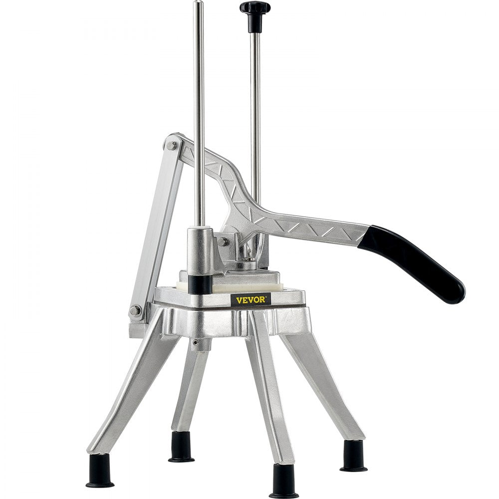 VEVOR Commercial Vegetable Fruit Chopper 1/2? Blade Heavy Duty Professional Food Dicer Kattex French Fry Cutter Onion Slicer Stainless Steel for Tomato Peppers Potato Mushroom, Sliver 