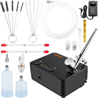 VEVOR Airbrush Kit Dual-action Airbrush System Compressor Art Nail Makeup Model 