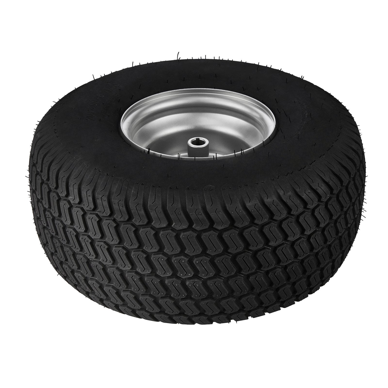 VEVOR Lawn Mower Tires with Rim, 20x8-8" Tubeless Tractor Tires, 2-Pack Tire, S-Turf Pneumatic Tires with 3.5" Offset Hub and 3/4" Bushing Size, for Riding Mowers Lawn Tractors 