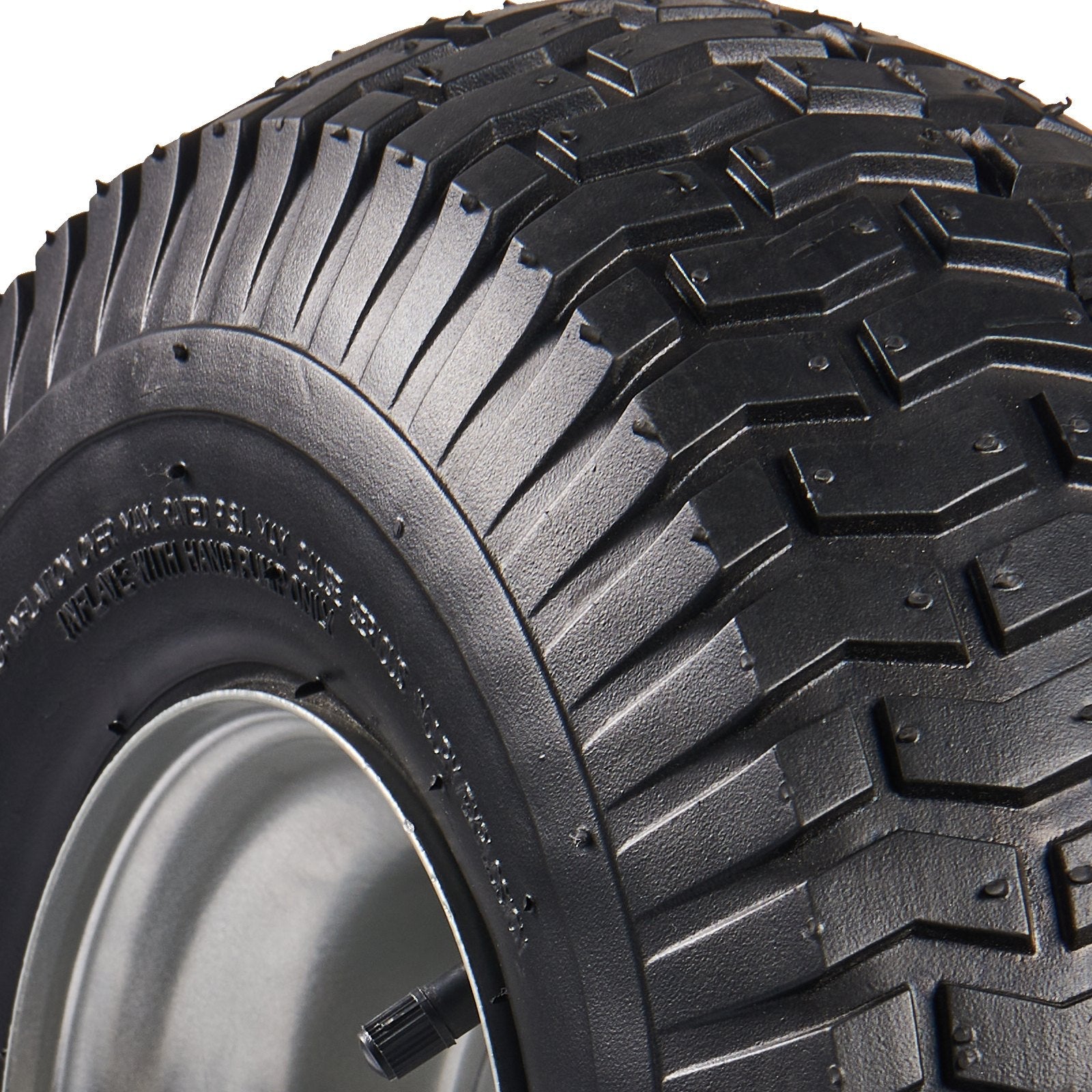 VEVOR Lawn Mower Tires, 15x6-6" Lawn Tractor Tires, 2-Pack Tire and Wheel Assemblies, Turf Pneumatic Tires with 3" Centered Hub and 3/4" Bushing Size, 16 PCS Adapters for Riding Mowers Lawn Tractors 