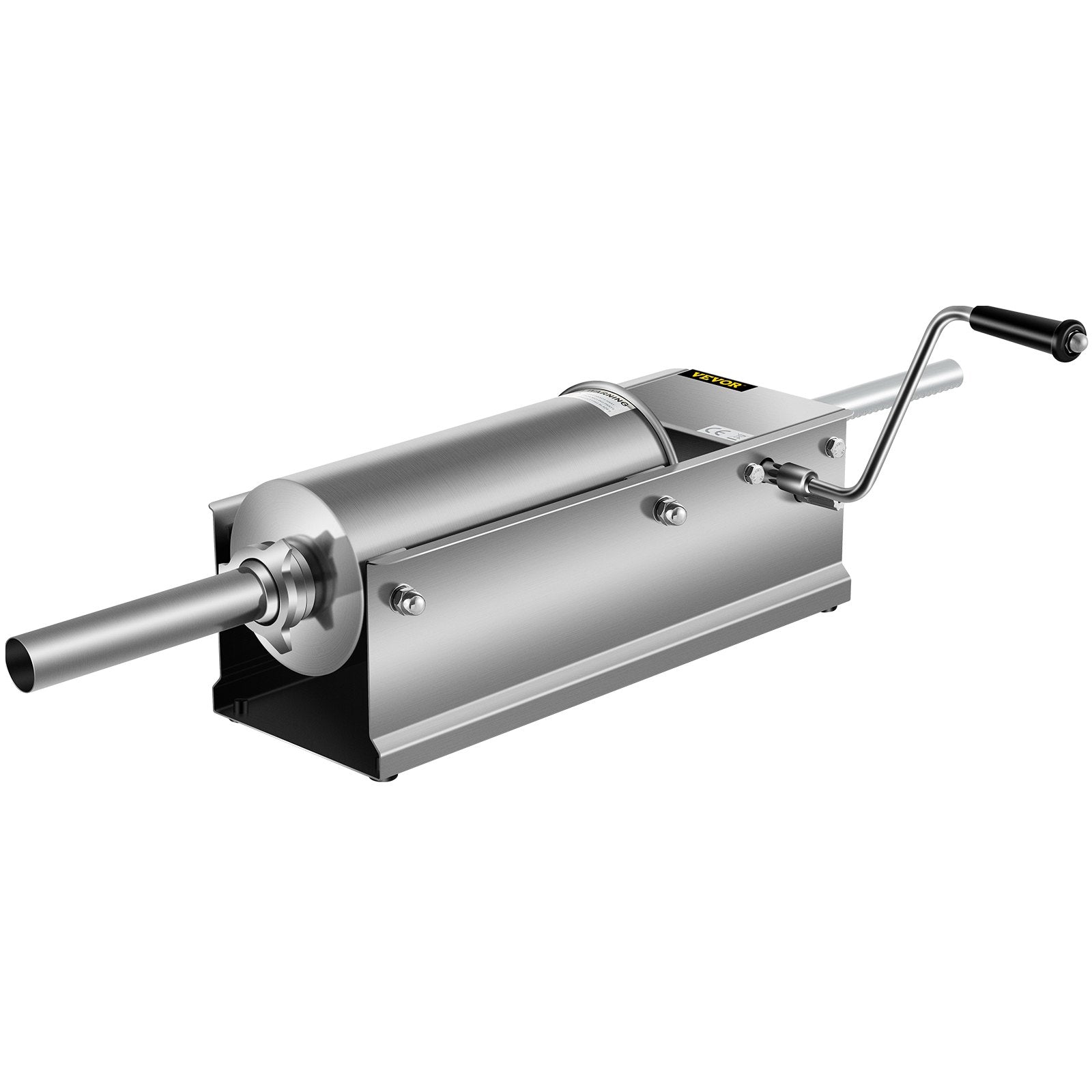 VEVOR Horizontal Sausage Stuffer 5L/11Lbs Manual Sausage Maker With 5 Filling Nozzles Sausage Stuffing Machine For Home & Commercial Use Stainless Steel 