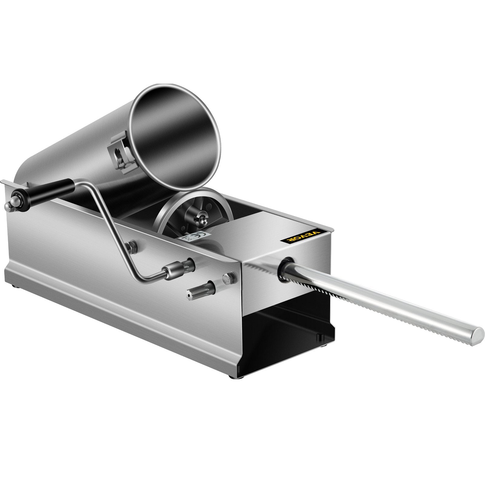 VEVOR Horizontal Sausage Stuffer 5L/11Lbs Manual Sausage Maker With 5 Filling Nozzles Sausage Stuffing Machine For Home & Commercial Use Stainless Steel 
