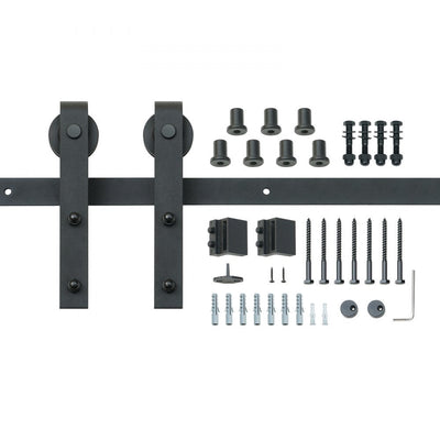 VEVOR 10FT Sliding Barn Door Hardware Kit, 330LBS Loading Heavy Duty Barn Door Track Kit for Single Door, Fit 4.6-5.2FT Wide and 1.3"-1.8" Thick Door Panel, with Smooth & Silent Pulley (J Shape) 
