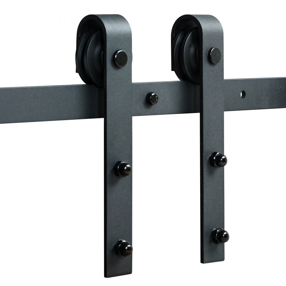 VEVOR 10FT Sliding Barn Door Hardware Kit, 330LBS Loading Heavy Duty Barn Door Track Kit for Single Door, Fit 4.6-5.2FT Wide and 1.3"-1.8" Thick Door Panel, with Smooth & Silent Pulley (J Shape) 