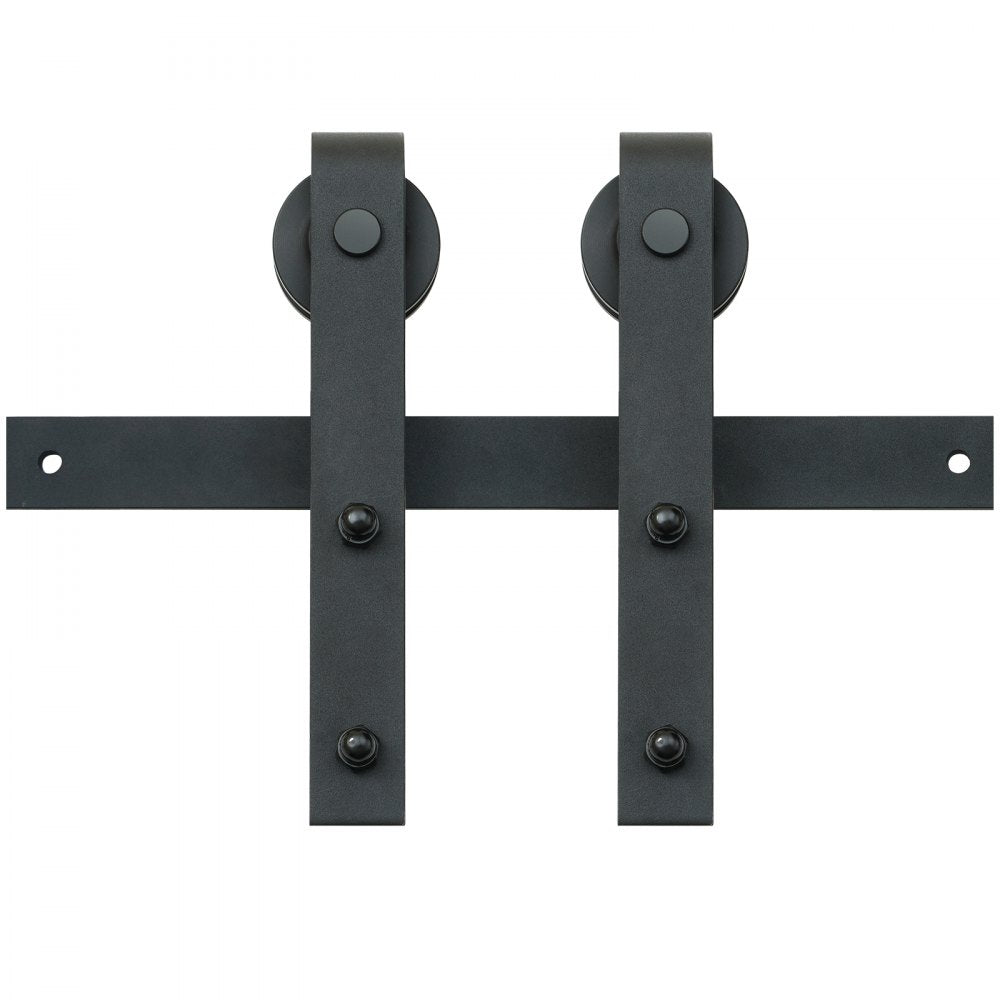 VEVOR 8FT Sliding Barn Door Hardware Kit, 330LBS Loading Heavy Duty Barn Door Track Kit for Single Door, Fit 3.7-4.3FT Wide and 1.3"-1.8" Thick Door Panel, with Smooth & Silent Pulley (J Shape) 