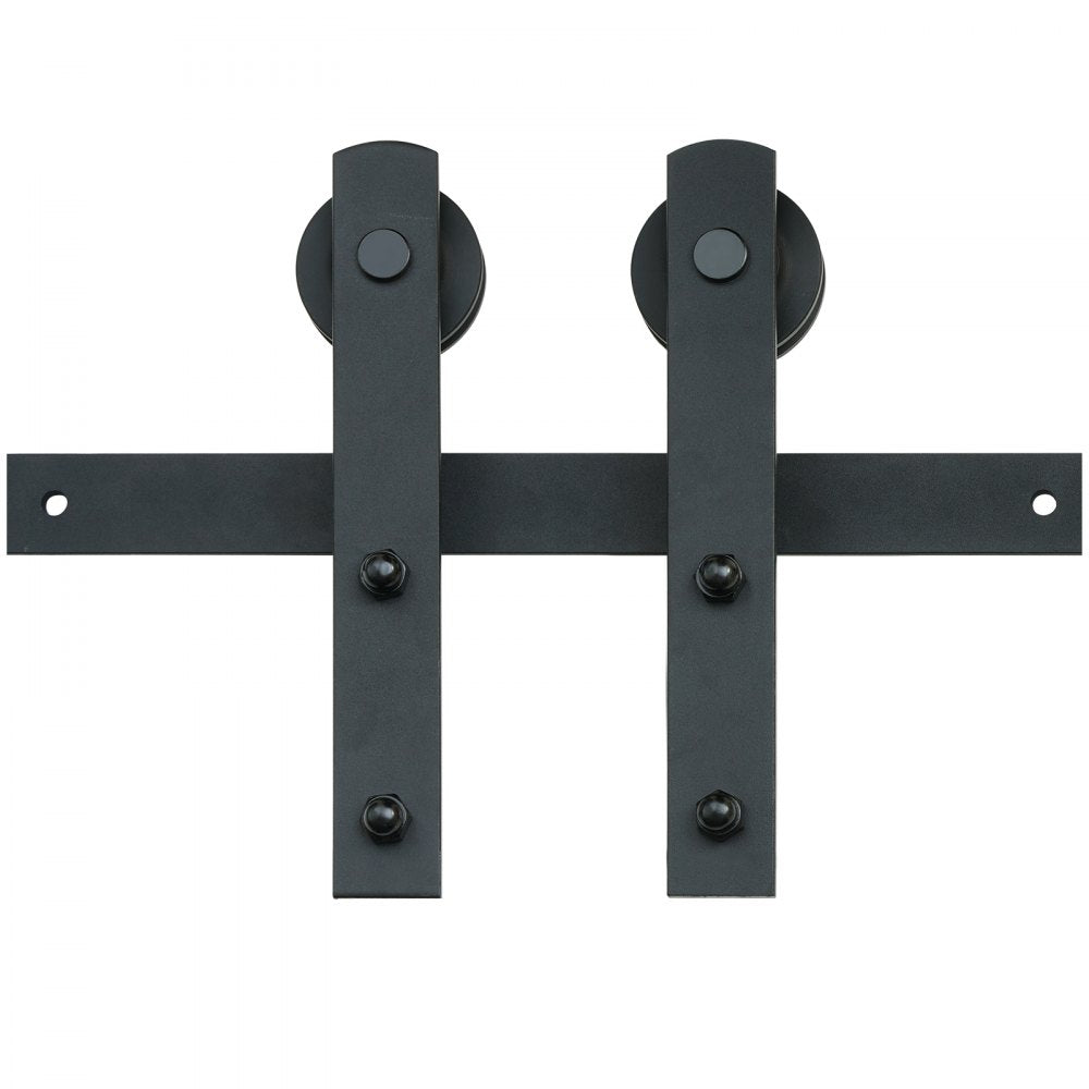VEVOR 8FT Sliding Barn Door Hardware Kit, 330LBS Loading Heavy Duty Barn Door Track Kit for Single Door, Fit 3.7-4.3FT Wide and 1.3"-1.8" Thick Door Panel, with Smooth & Silent Pulley (I Shape) 