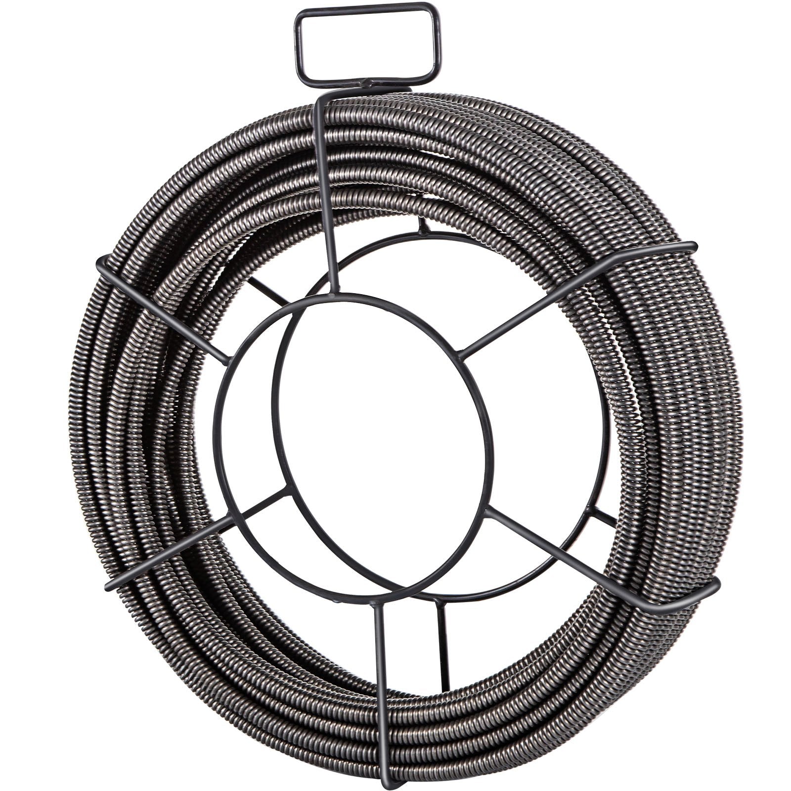 VEVOR Drain Cleaning Cable 50 Feet x 1/2 Inch Solid Core Cable Sewer Cable Drain Auger Cable Cleaner Snake Clog Pipe Drain Cleaning Cable Sewer Drain Auger Snake Pipe 