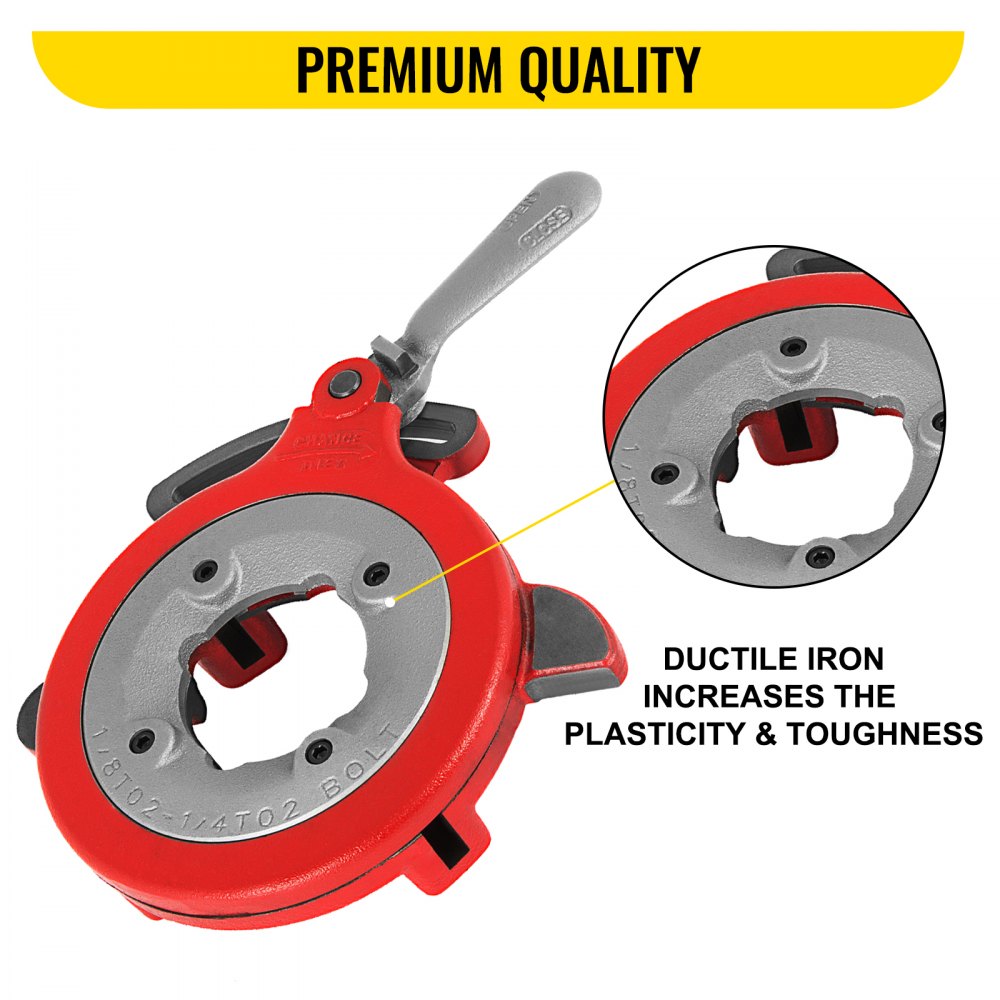 VEVOR 811A Universal Self Open Dies Head Fit for Ridgid 1/8-2inch 97075 NPT 300 535 Pipe Threader Self Quick Open Right-Handed 300C 500 Carriage Cutter 