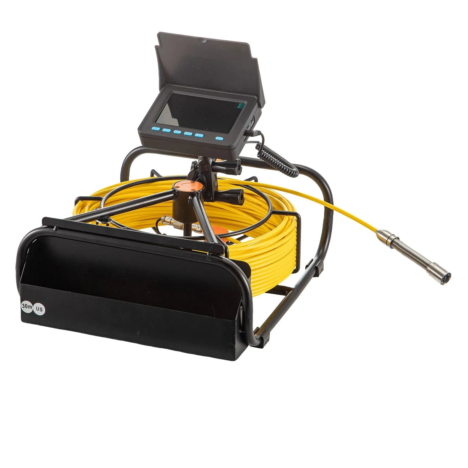 VEVOR Sewer Camera, 65.6FT 4.3\" Screen, Pipeline Inspection Camera w/DVR Function & Snake Cable, Waterproof IP68 Borescope with LED Lights, Industrial Endoscope for Home Wall Duct Drain Pipe Plumbing