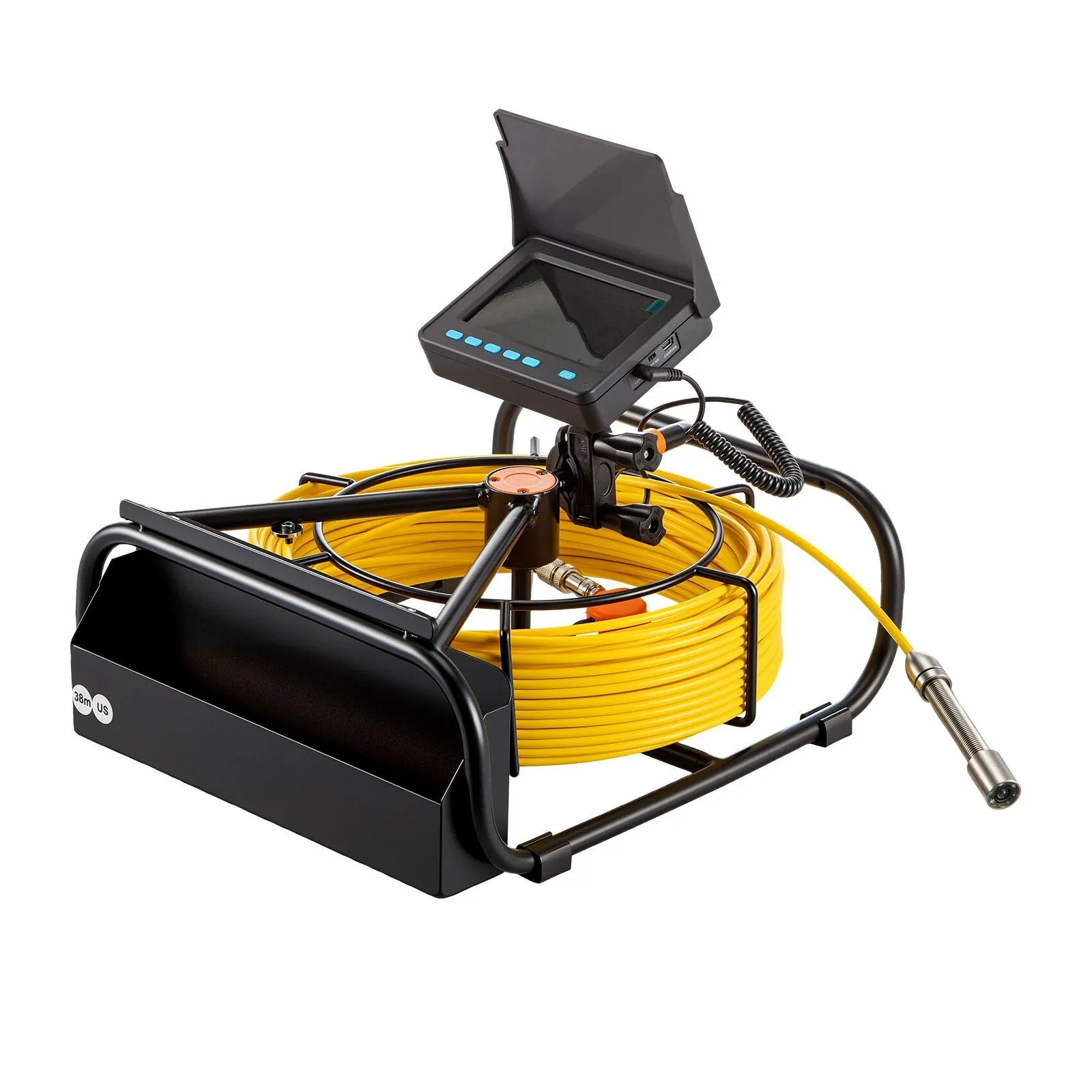 VEVOR Sewer Camera 98.4 FT Cable Pipeline Inspection Camera 4.3 Inch TFT LCD Monitor Pipe Camera Screen Waterproof IP68 Duct Inspection Camera with 6PCS LEDs 8500MAH Lithium Battery, DVR Function, 30M