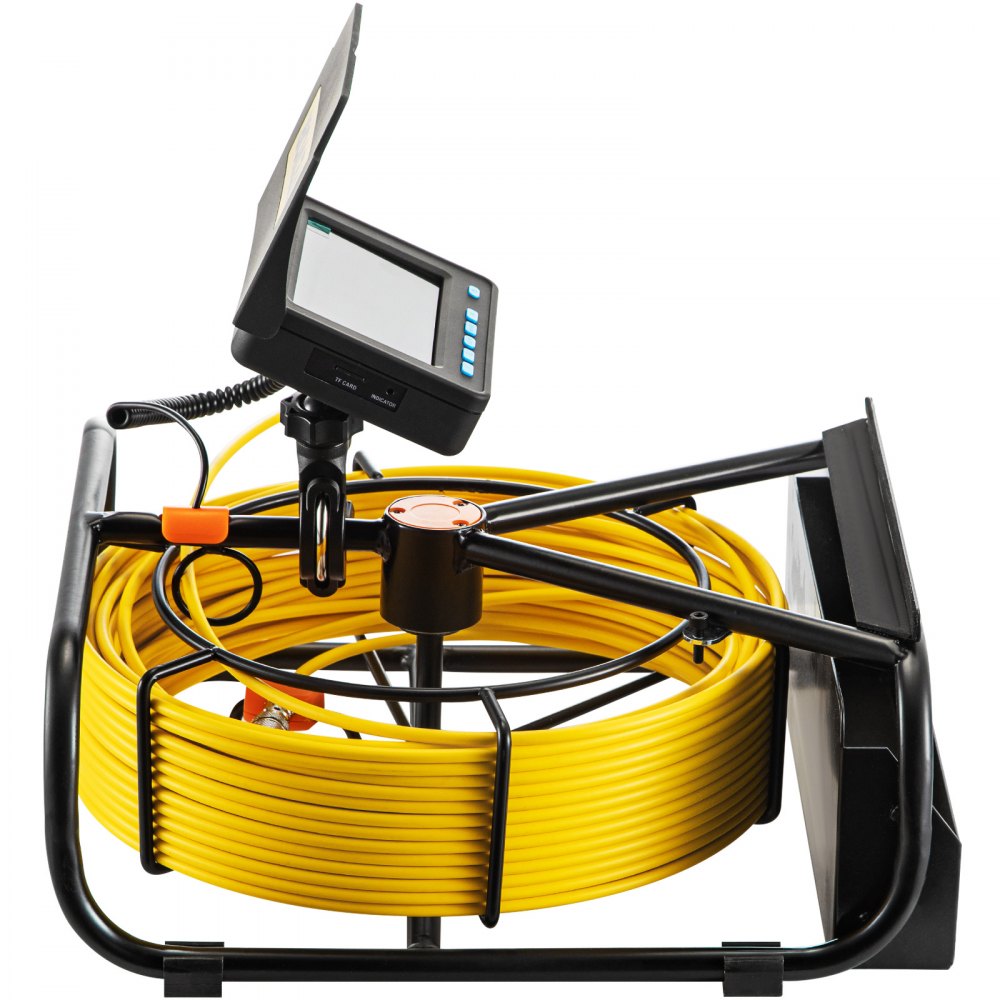 VEVOR Sewer Camera, 164FT 4.3\" Screen, Pipeline Inspection Camera with DVR Function & Snake Cable, Waterproof IP68 Borescope w/LED Lights, Industrial Endoscope for Home Wall Duct Drain Pipe Plumbing 