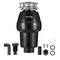 VEVOR Garbage Disposal 1/2 HP Continuous Food Waste Disposer 3450 RPM 3-Bolt