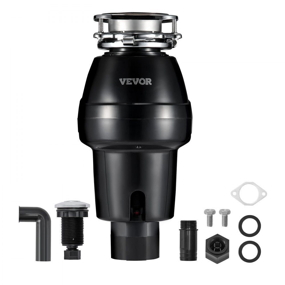VEVOR Garbage Disposal 3/4 HP Continuous Food Waste Disposer 3260 RPM 3-Bolt 
