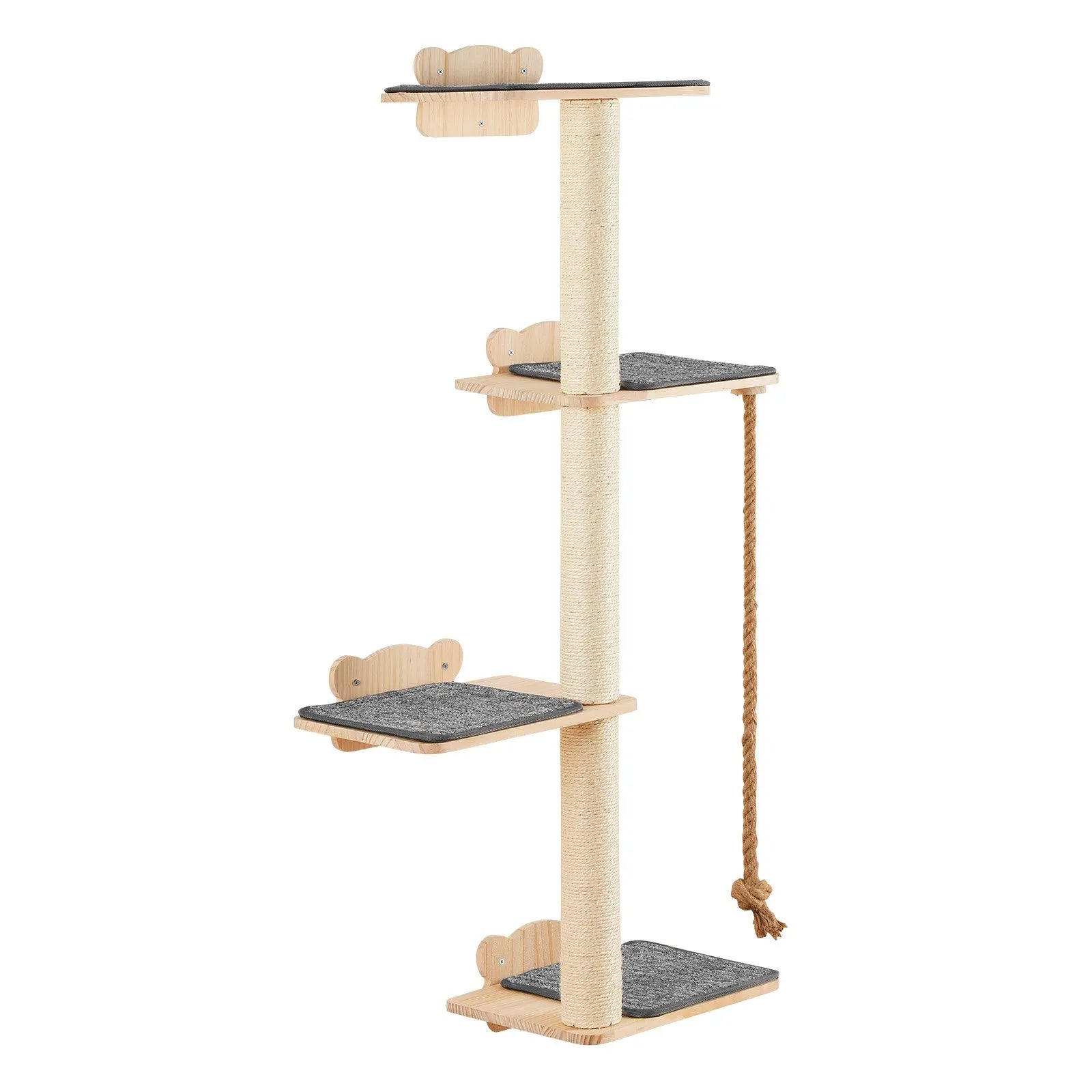 VEVOR Wall Mounted Cat Shelves Tree with Platform Tree-Shaped Cat Furniture