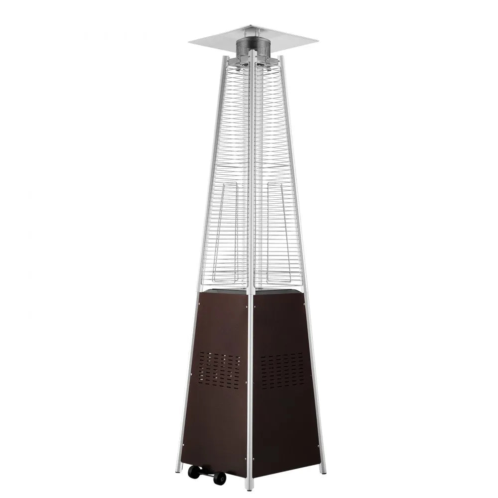 48,000 BTU Pyramid Propane Patio Heater with Wheels, Bronze Finish