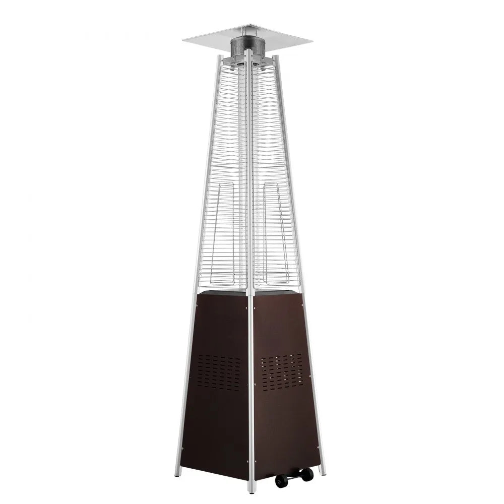 48,000 BTU Pyramid Propane Patio Heater with Wheels, Bronze Finish