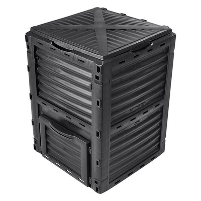 VEVOR Garden Compost Bin 80 Gal, BPA Free Composter, Large Capacity Outdoor Composting Bin with Top Lid and Bottom Door, Easy Assembling, Lightweight, Fast Creation of Fertile Soil 