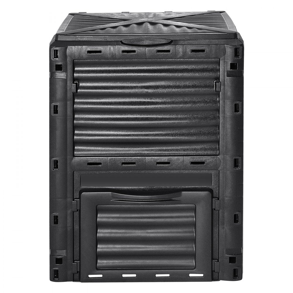 VEVOR Garden Compost Bin 80 Gal, BPA Free Composter, Large Capacity Outdoor Composting Bin with Top Lid and Bottom Door, Easy Assembling, Lightweight, Fast Creation of Fertile Soil 