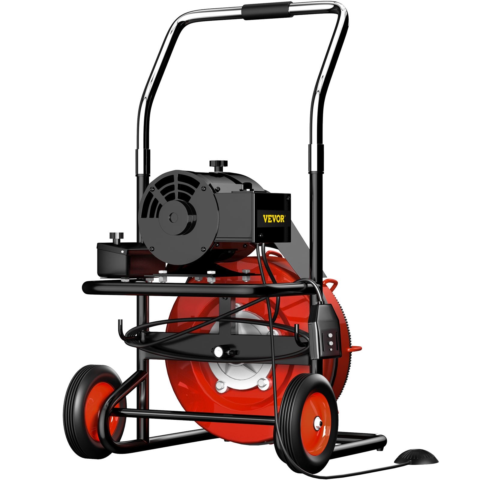 100' x 3/8'' Drain Cleaner 370W Drain Cleaning Machine Sewer Clog w/ Cutters 1700R/min 