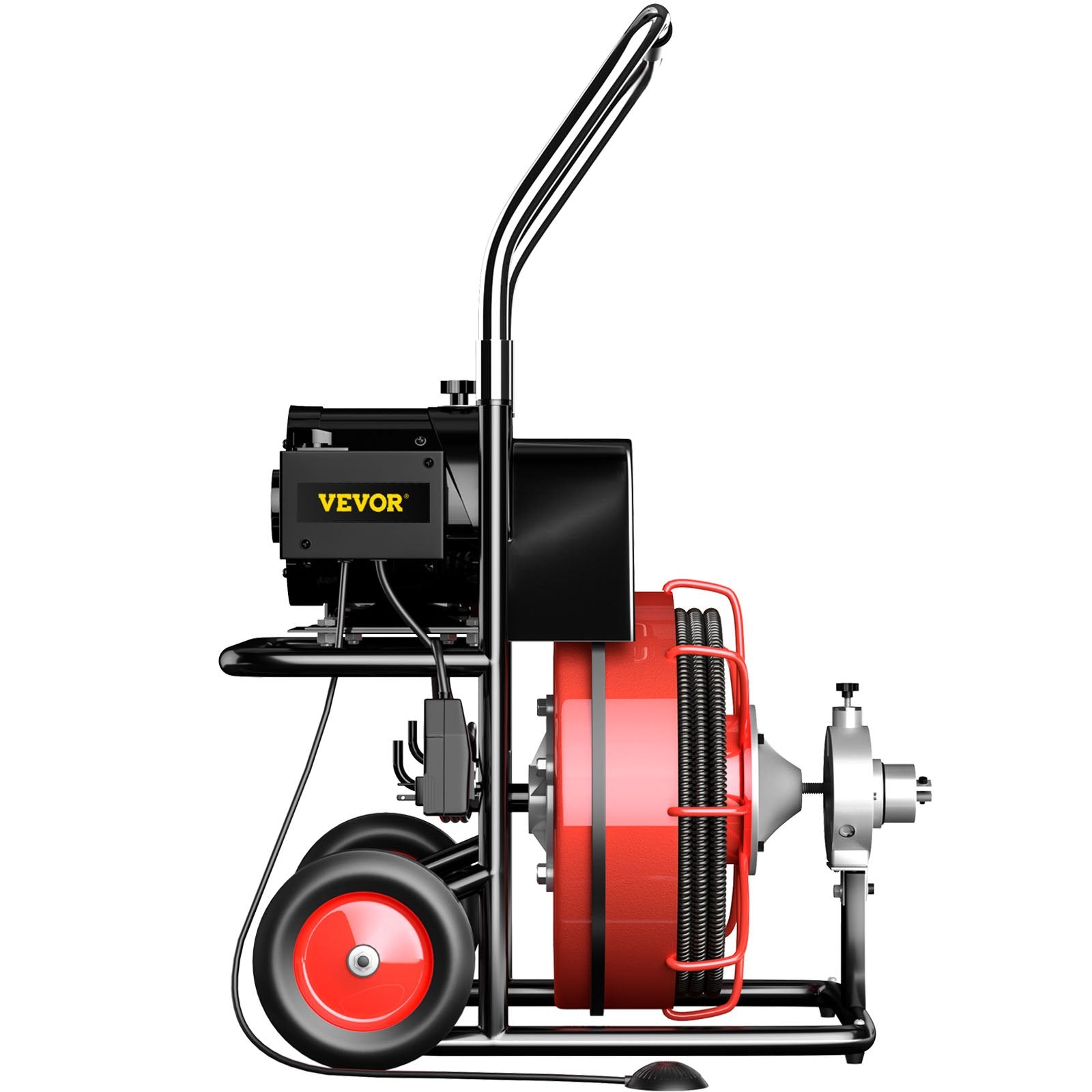 100' x 3/8'' Drain Cleaner 370W Drain Cleaning Machine Sewer Clog w/ Cutters 1700R/min 