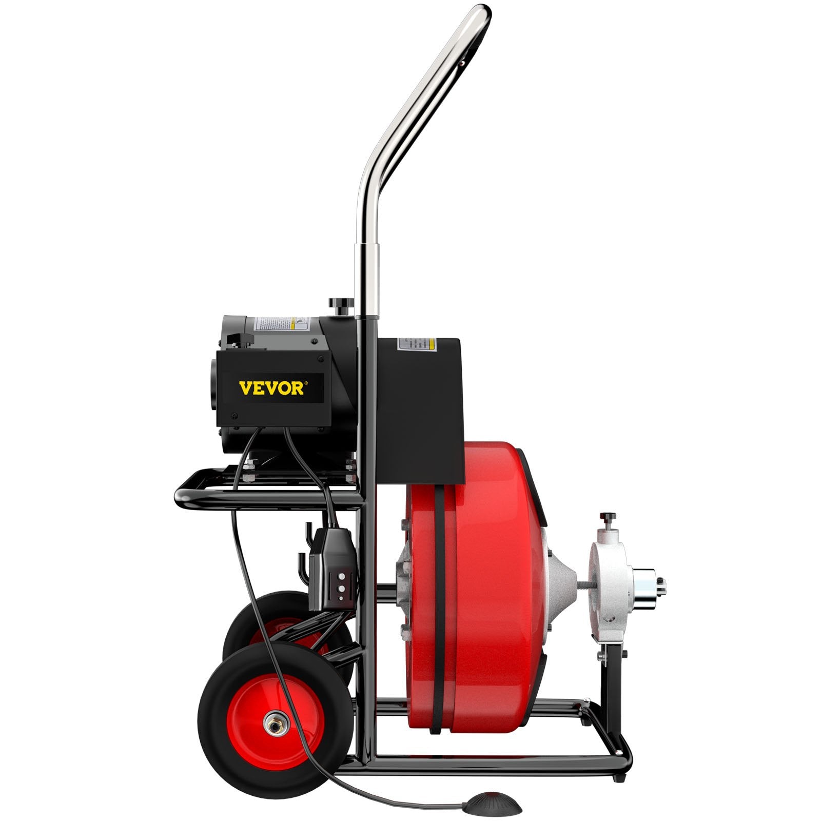 VEVOR 100Ft x 3/8Inch Drain Cleaner Machine fit 1 Inch (25mm) to 4 Inch(100mm) Pipes 370W Drain Cleaning Machine Portable Electric Drain Auger with Cutters Drain Auger Cleaner Plumbing Tool 