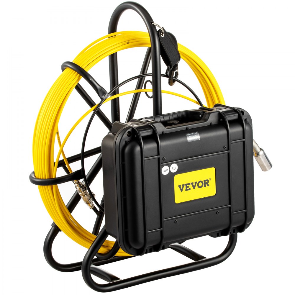 VEVOR Sewer Camera 150ft Pipe Pipeline Inspection Camera 9 Inch Color LCD Monitor Pipe Inspection Equipment IP68 Borescope Endoscope Waterproof (Camera Size: 23mm x 120mm) 