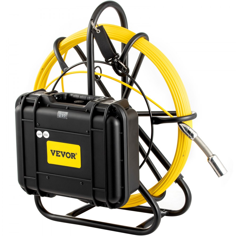 VEVOR Sewer Camera 150ft Pipe Pipeline Inspection Camera 9 Inch Color LCD Monitor Pipe Inspection Equipment IP68 Borescope Endoscope Waterproof (Camera Size: 23mm x 120mm) 